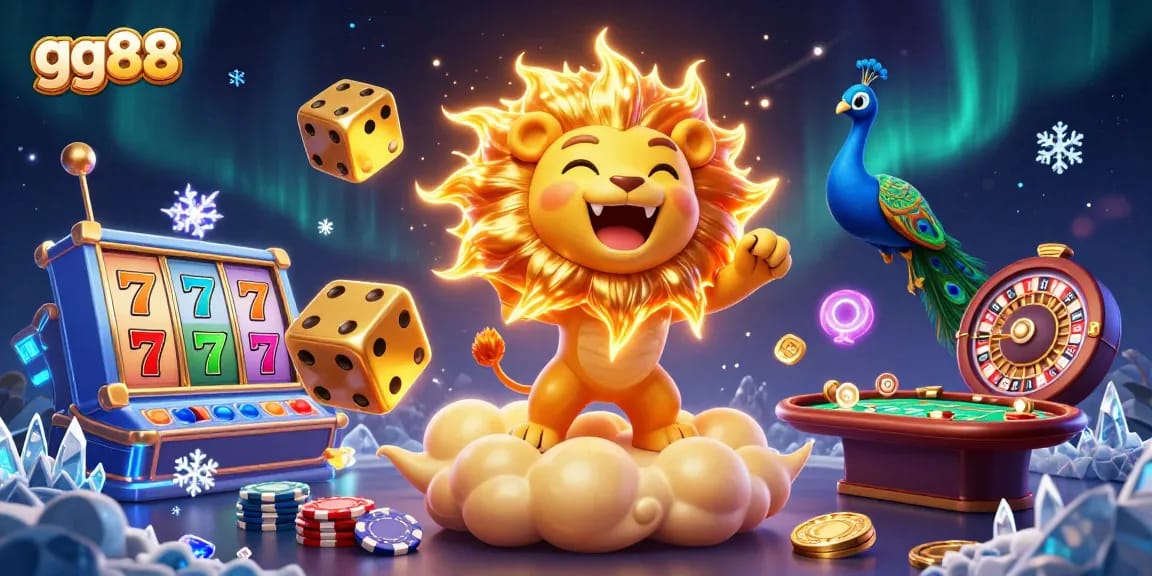 Experience gaming excitement with the gg88 online casino, featuring vibrant slot machines and dynamic characters.