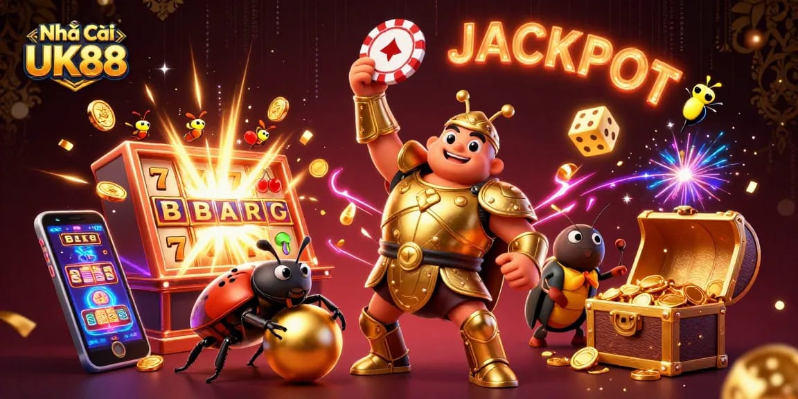 Engage with thrilling games at Nhà Cái UK88’s vibrant casino scene featuring dynamic characters and exciting elements.