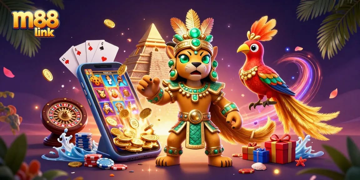 Experience exciting gameplay with m88 link, featuring dynamic characters and engaging casino elements.