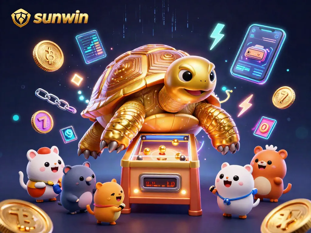 Engage with sunwin's thrilling jackpot gameplay amidst vibrant 3D casino elements.