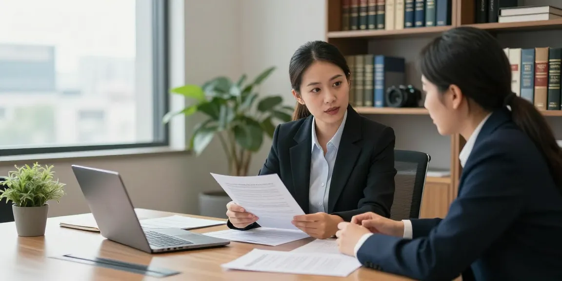 Read this engaging consultation scene between a lawyer and client, emphasizing professionalism and legal expertise.