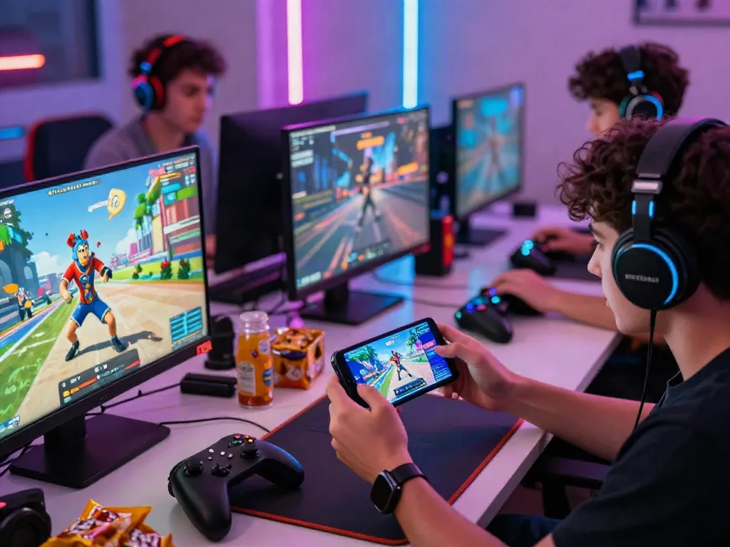 Players enjoying Hitclub on mobile and desktop devices in an engaging gaming environment.