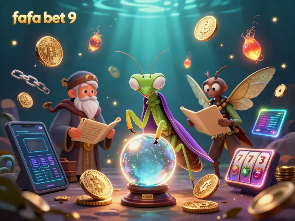 Experience the magic of fafa bet 9 with a mystical fortune teller and lively casino elements.