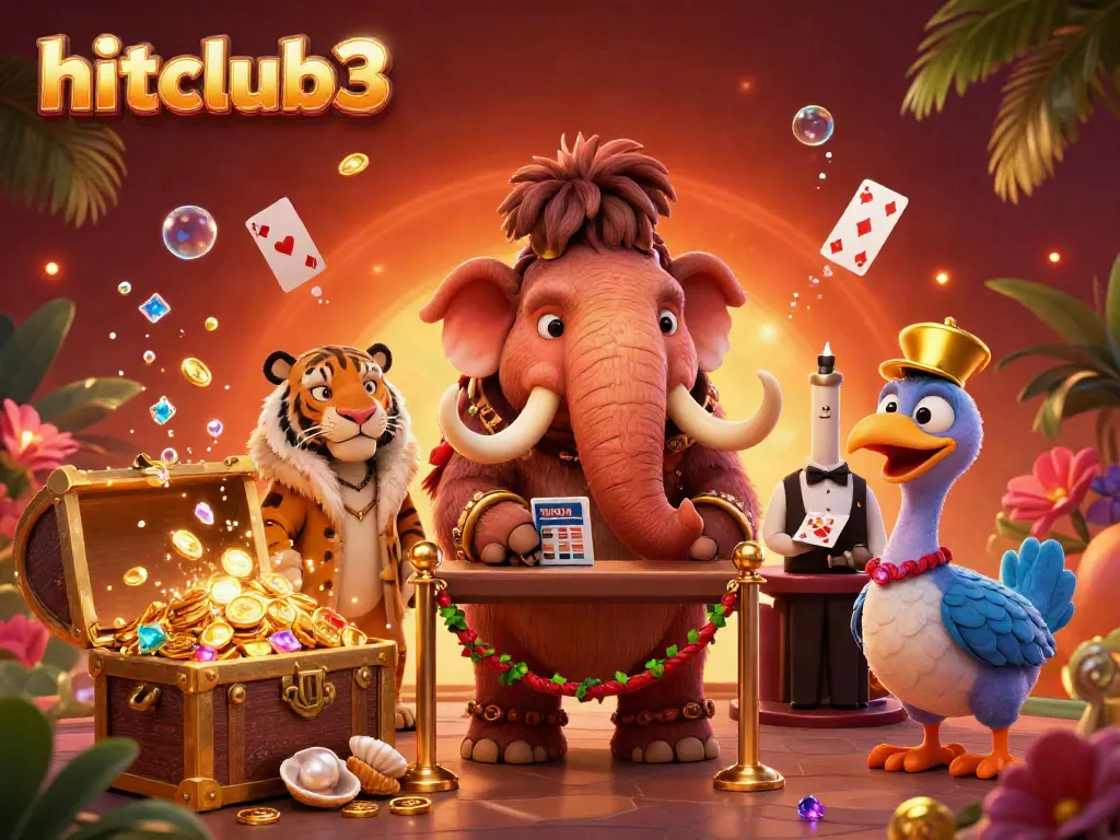 Experience exhilarating games at hitclub3 with themed characters and vibrant casino elements.