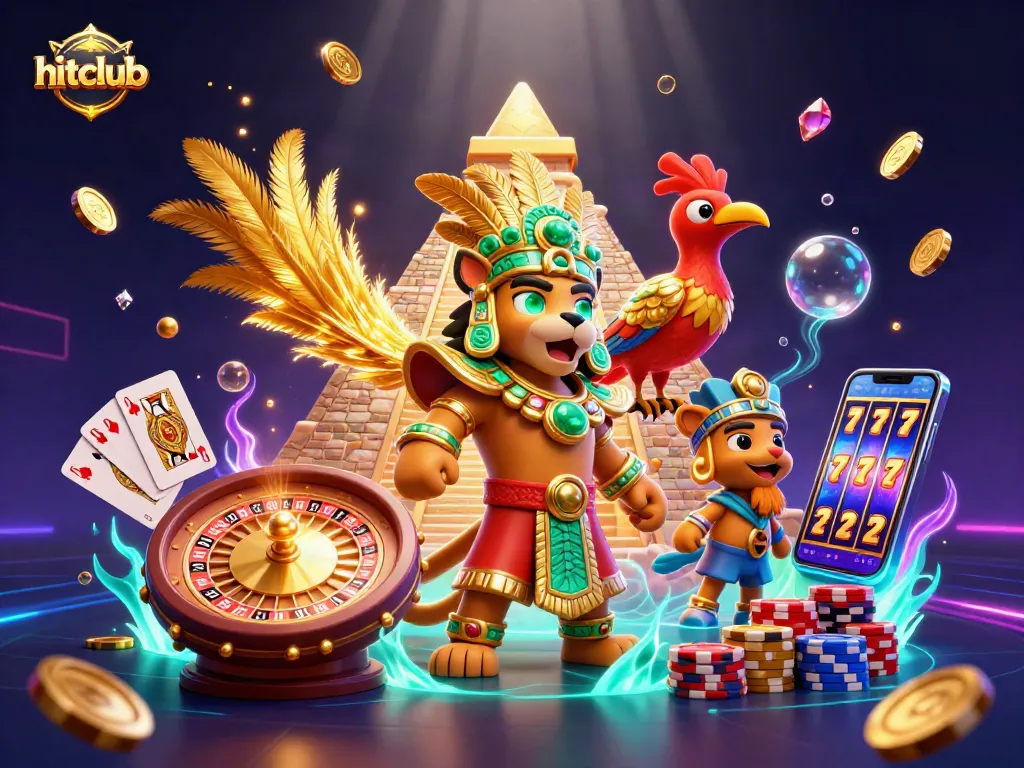 Engage with hitclub's vibrant casino gaming scene filled with stunning visuals and exciting elements.