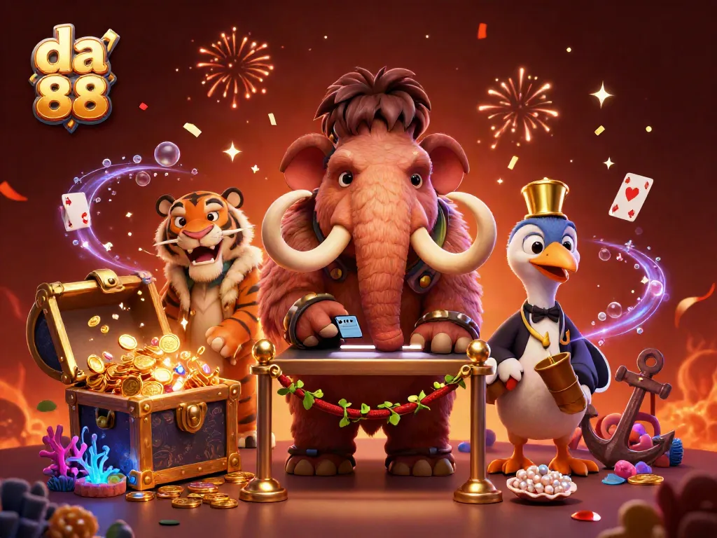 Experience thrilling gameplay with da 88, featuring fun characters and vibrant casino elements.