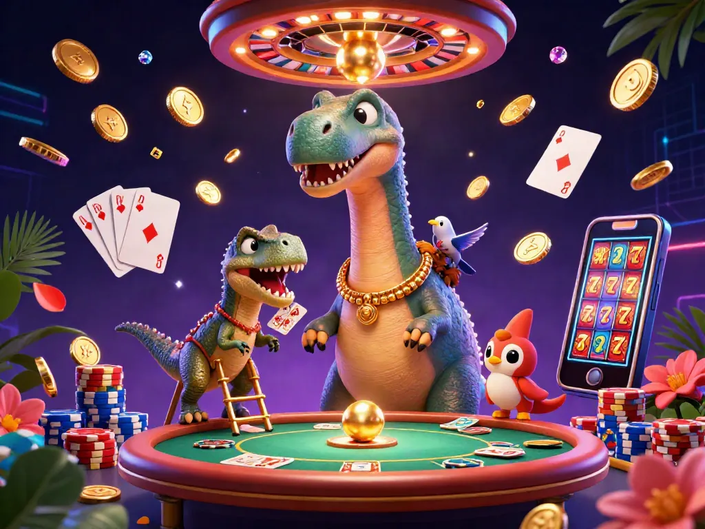 Experience thrilling gameplay in Lucky 88 with a vibrant 3D casino scene full of excitement.