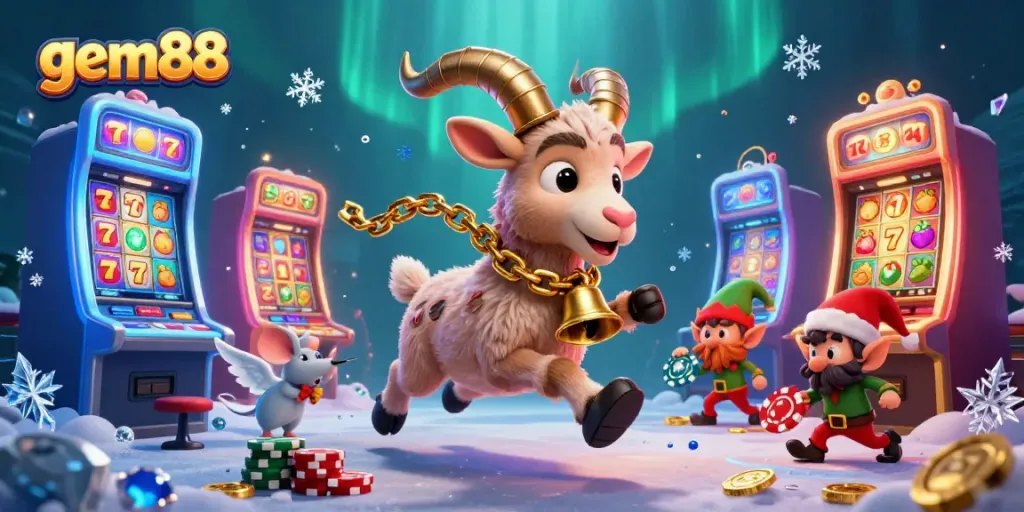 Experience the thrill of gambling at gem88 with festive casino chaos and exciting gameplay elements.