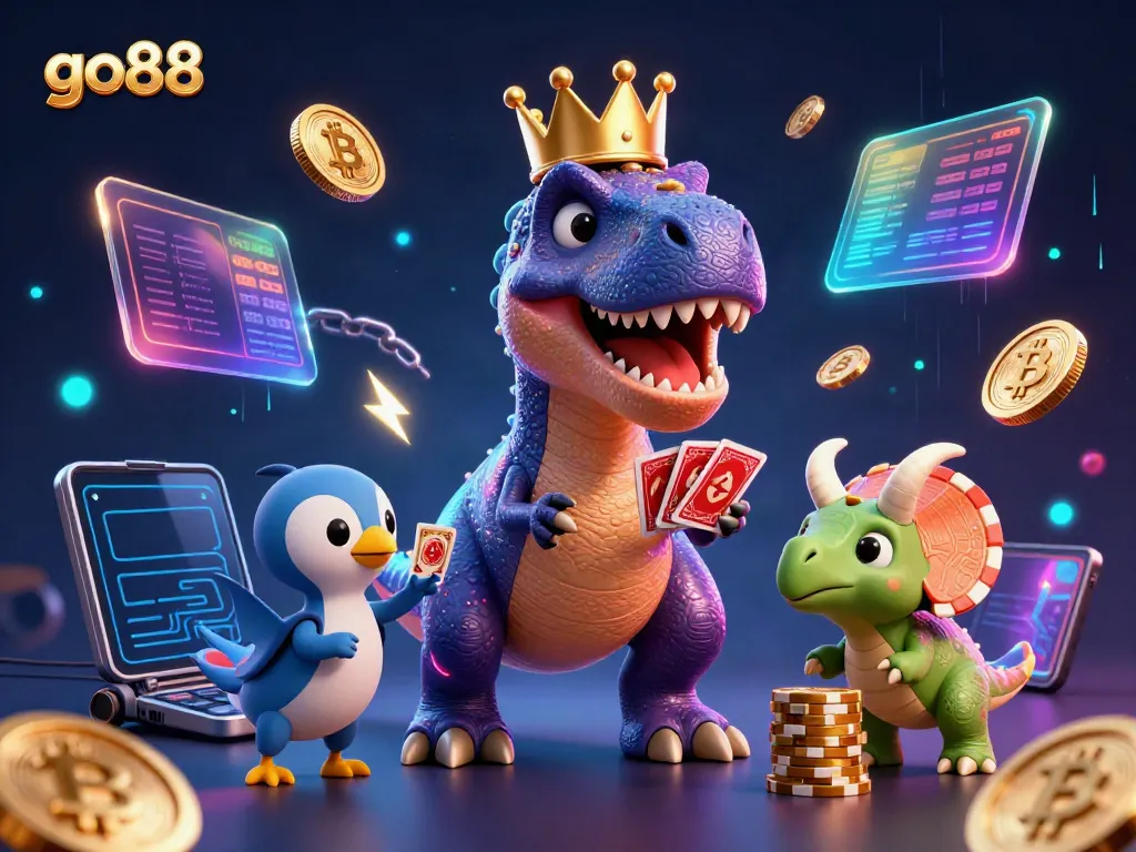 Engage in thrilling gameplay at go88 featuring vibrant 3D characters in an exciting casino setting.