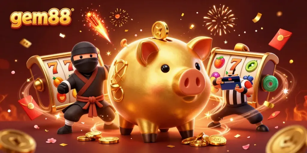Experience thrilling moments at gem88 with a vibrant casino scene showcasing exciting gameplay and dynamic elements.