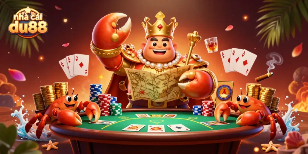 Bet on excitement with nhà cái du88 as the golden crab emperor reigns over a dynamic gaming scene.