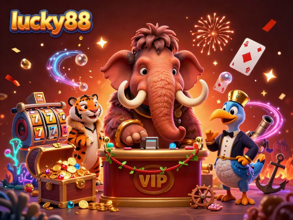 Experience the excitement of lucky88 with an engaging casino scene featuring vibrant characters and dynamic elements.