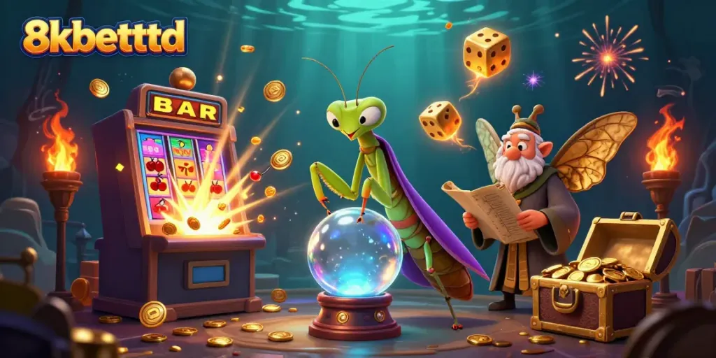 Experience the vibrant 8xbetttbd casino world with exciting jackpot elements and characters.