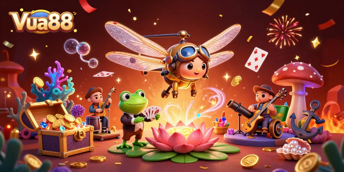 Engage with Vua88's thrilling casino scene featuring dynamic characters and rich gaming elements.