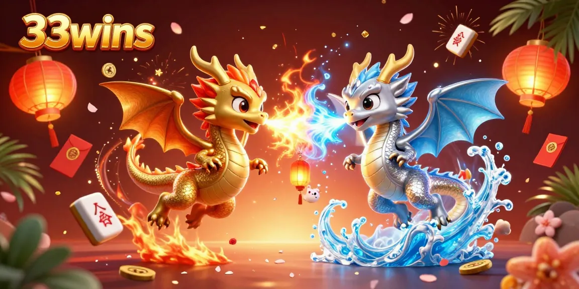 Experience thrilling gameplay at 33wins with vibrant dragons and dynamic casino elements.