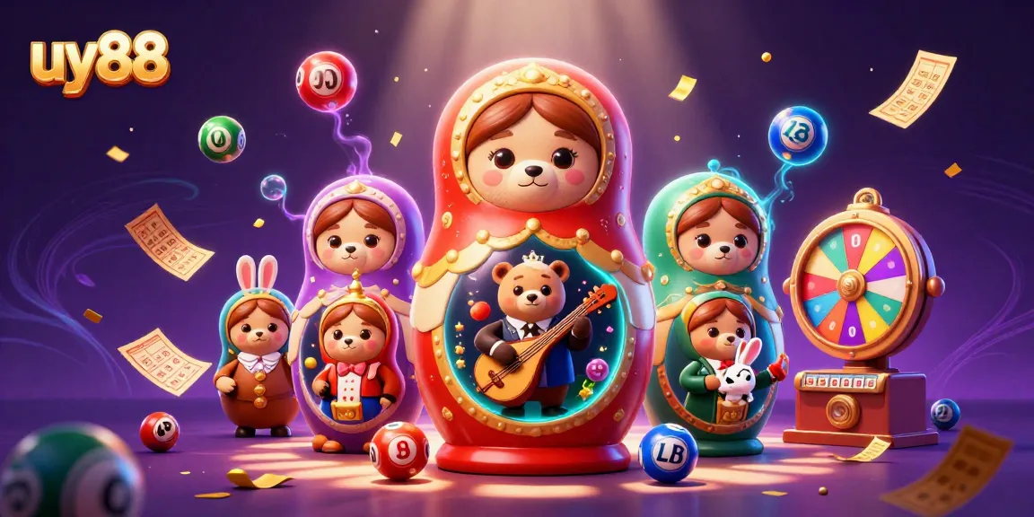 Engage with uy88's vibrant casino atmosphere featuring a lively Matryoshka bear ensemble!
