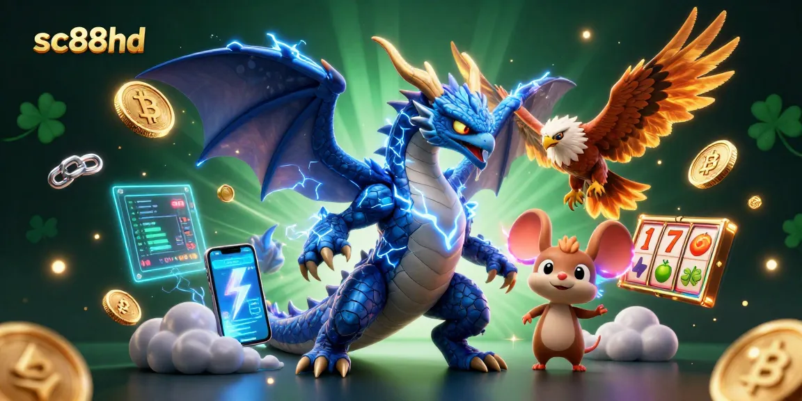 Engage with sc88hd's thrilling slots action showcasing vibrant characters and crypto elements.