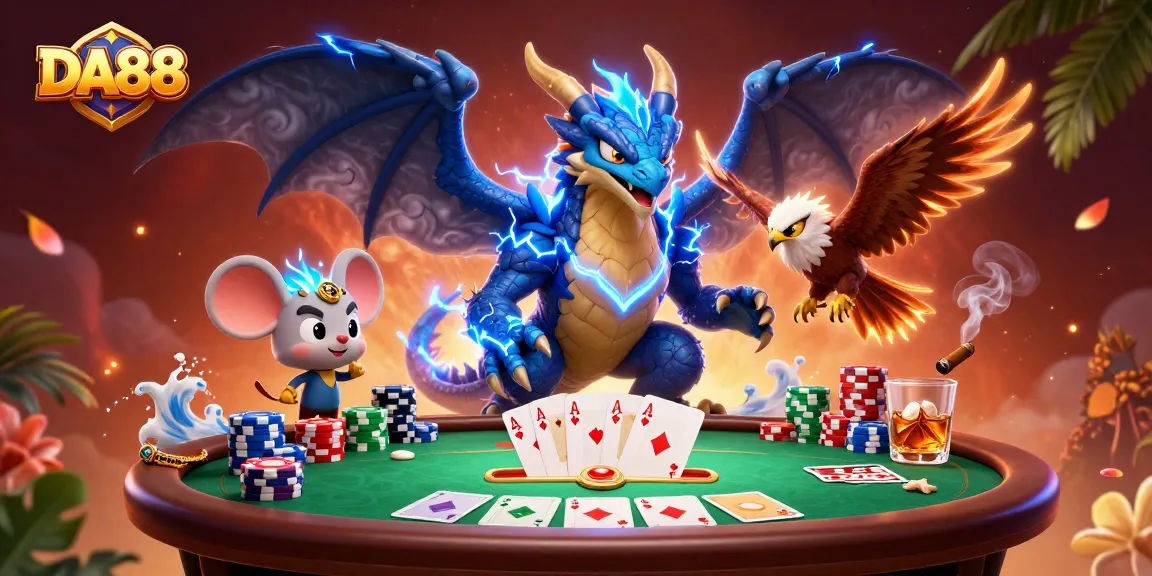 Experience thrilling poker action with DA88's vibrant casino scene featuring stunning characters.